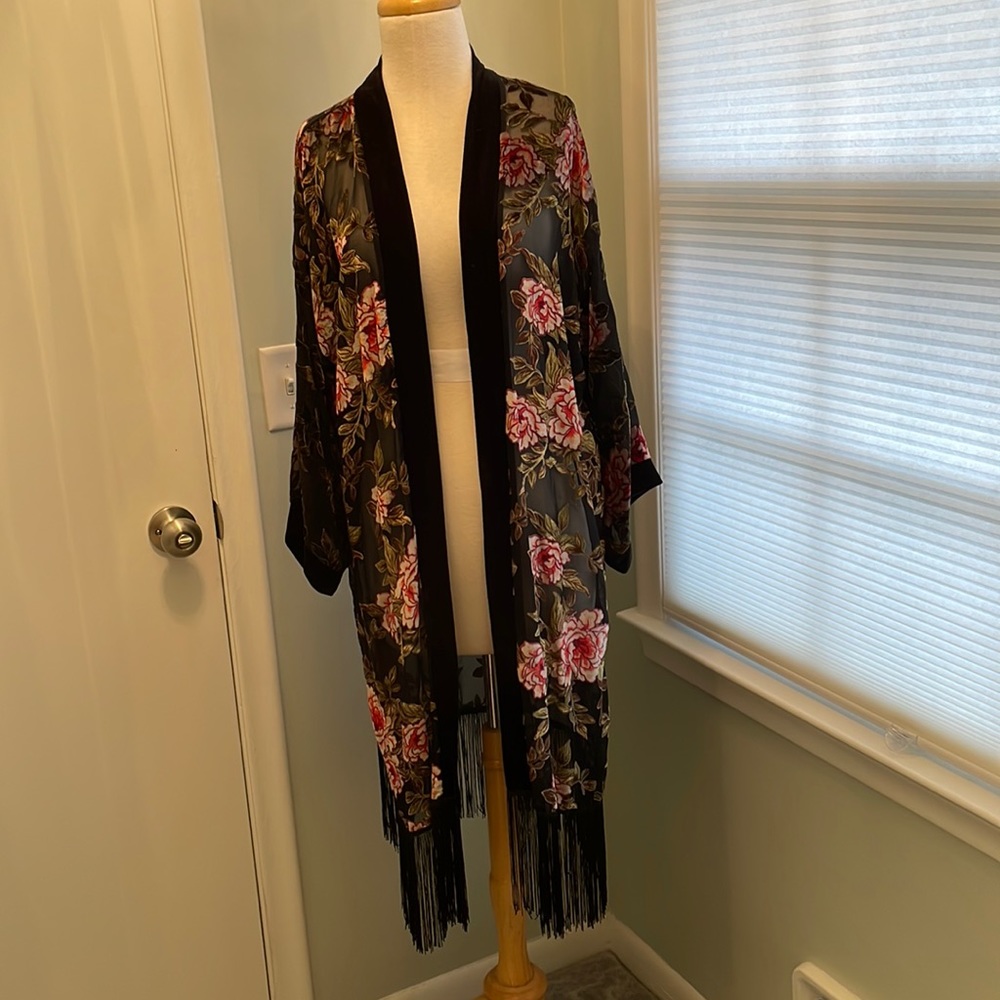 New York & Company Fringe Shawl